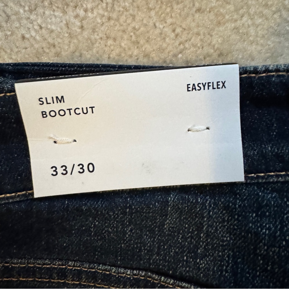 🆕 NWT American Eagle Men’s Slim Boot Flex Jeans - Dark Blue 33x30 - Picture 2 of 4